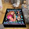 Hannah Montana Flannel Printed Carpet, Home Sofa Decoration for Living Room & Bedroom, Non‑Slip Play Flannel Floor Mat for Game Room