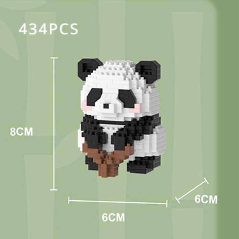 Гигантская панда Строительные блоки Цветочные головоломки Menglan Игрушки для детского дня