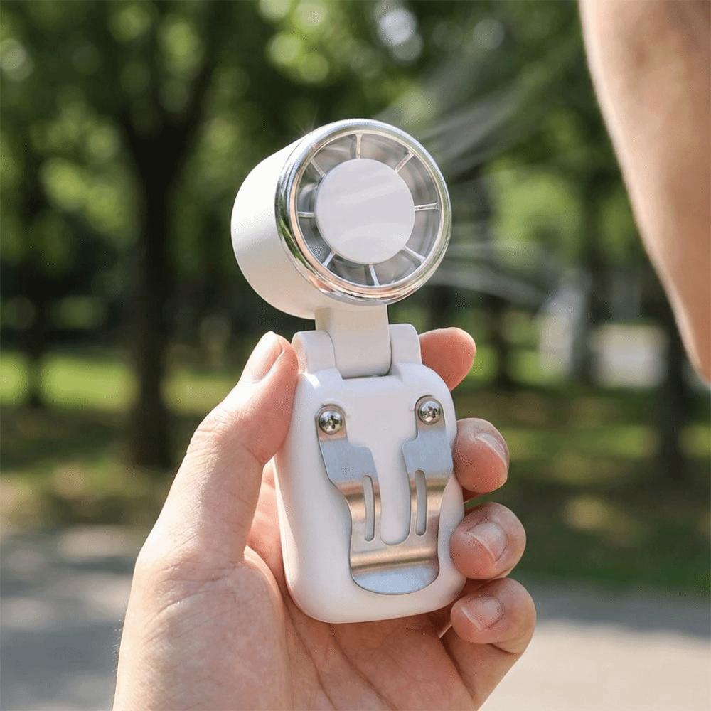 Foldable Lightweight Body Mini Cooling Fan Long Lasting Battery Turbine Small Fan Home Use