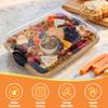Бамбуковый поднос с крышкой, 6-секционное праздничное блюдо для сыра, фруктов, многофункциональная разделочная доска для кухни, кулинарии, семейного праздника, подарка