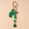 Cute Enamel Christmas Stocking Keychain Women Girls Key Ring Pendants for Handbag Decor DIY Handmade Key Chain Gift
