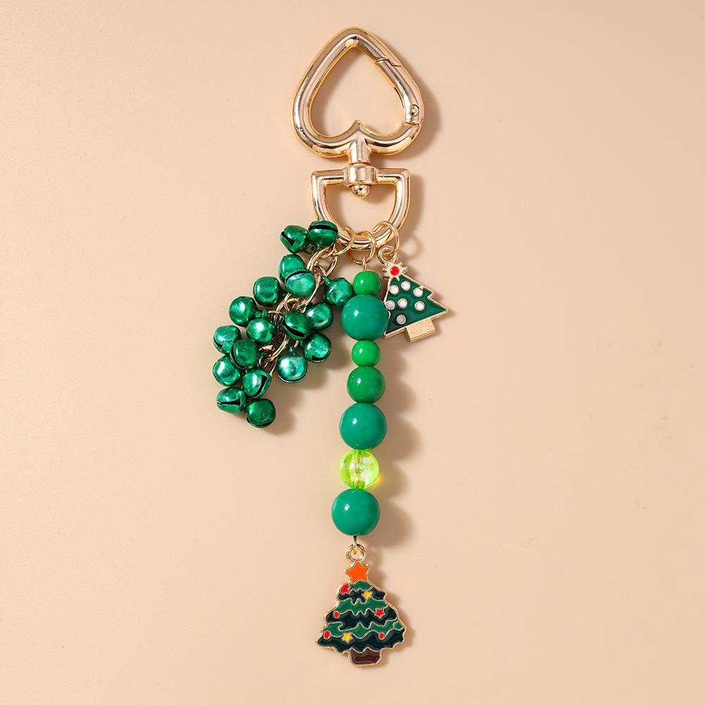 Cute Enamel Christmas Stocking Keychain Women Girls Key Ring Pendants for Handbag Decor DIY Handmade Key Chain Gift