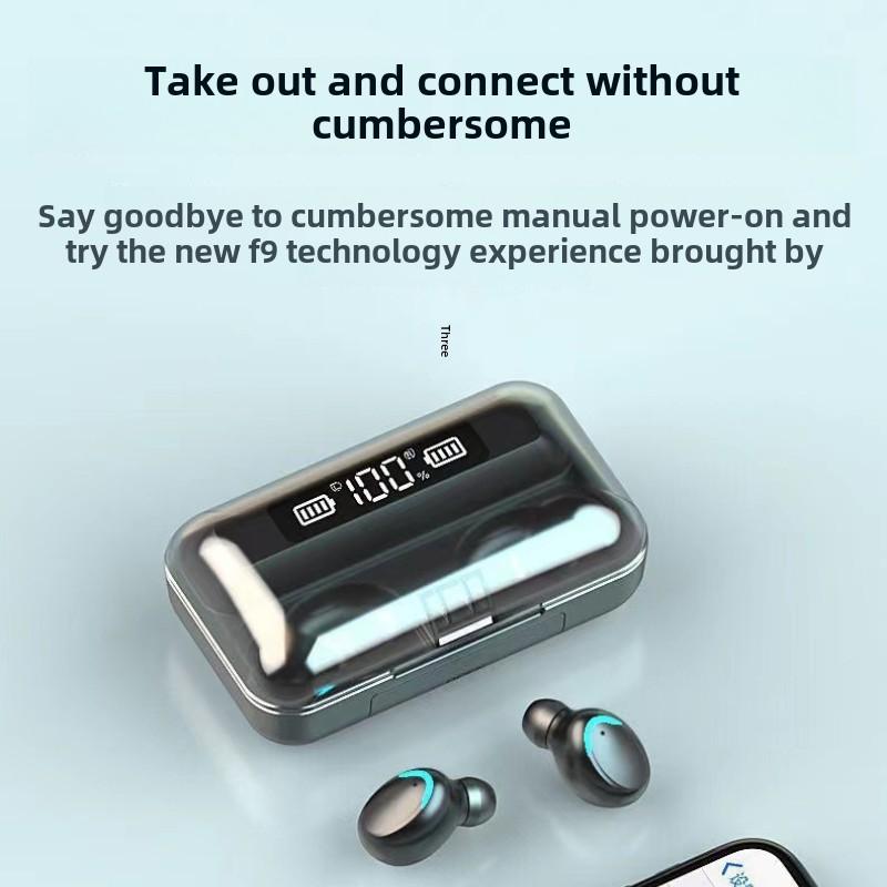Bluetooth Headset In-ear Noise-cancelling Mini Game Esports Wireless Tws Digital Display Charging Bank Headset