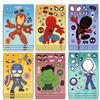 8-Sheet Marvel Face Puzzle Stickers for Scrapbooking - Self-Adhesive & Waterproof
