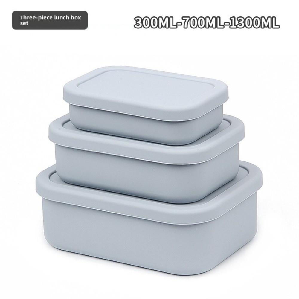 with Lid Silicone Lunch Box Food Grade Storage Box Rectangle Food Storage Container  Picnic