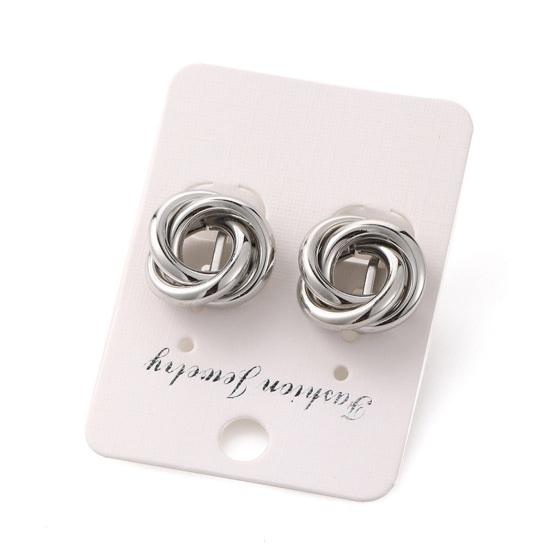 1 пара женских сережек-гвоздиков из полой металлической проволоки запутанной формы с гальваническим покрытием антиаллергенные легкие украшения для ушей ювелирные изделия для вечеринок, выпускного вечера и поездок на работу