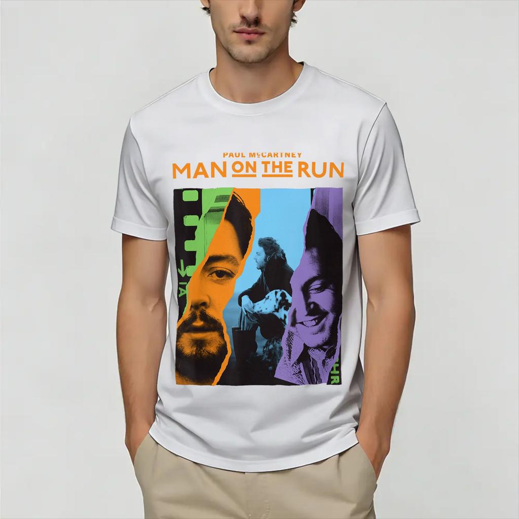 Unisex Vintage Paul McCartneys T Shirts Cotton Clothes Vintage Short Sleeve O Neck Tee Shirt Printed TShirts