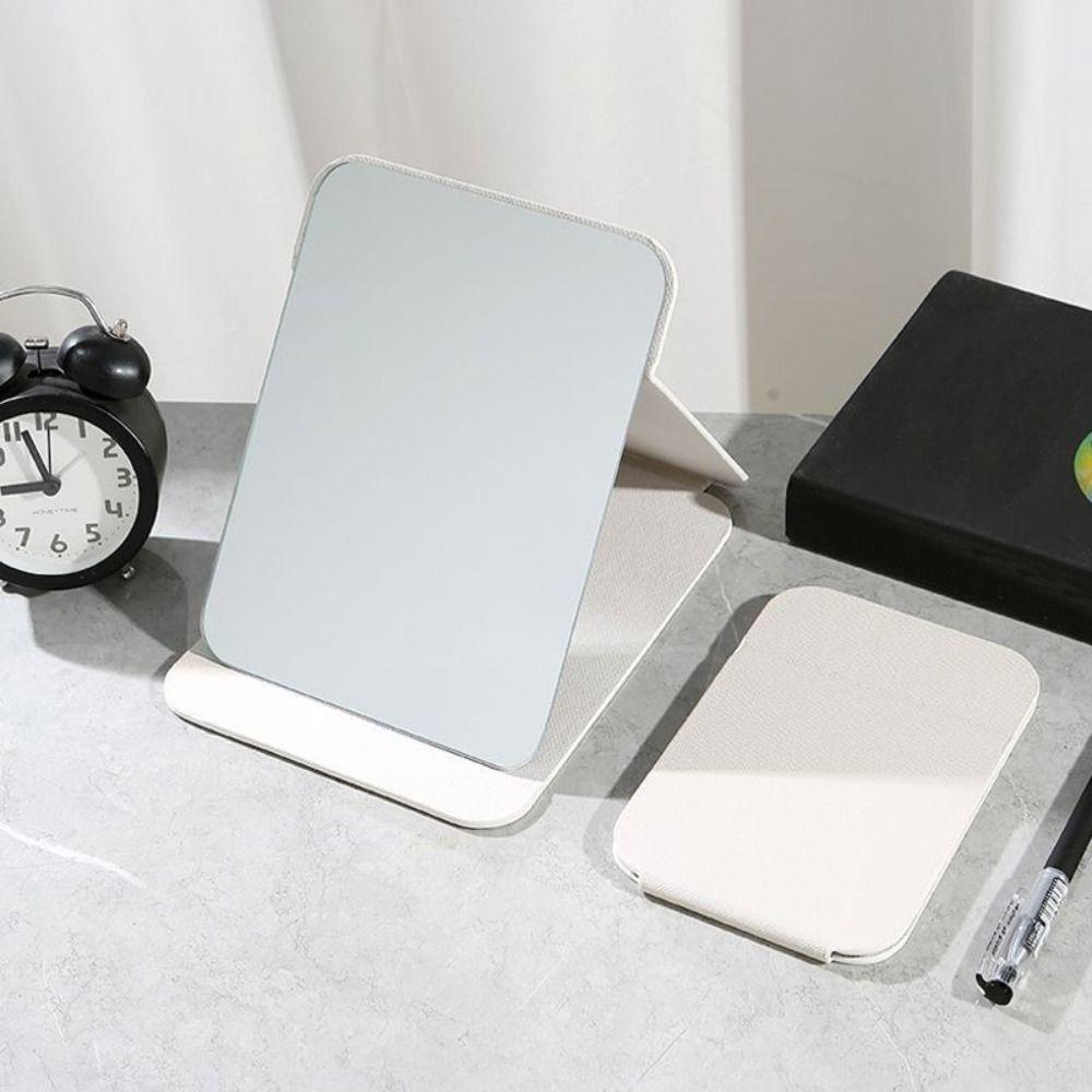 Cosmetic Desktop Vanity Mirror Square Shape Makeup Mirror Simple Table Mirror Make Up