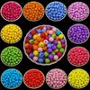 100 шт. 8 мм DIY бусины сплошной цвет объемные акриловые матовые бусины цветные многоцветные акриловые матовые бусины свободные бусины украшение для скрапбукинга изготовление поделок