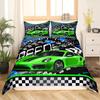 Home textile three-piece cool sports car 3D digital printing quilt cover pillowcase bedding