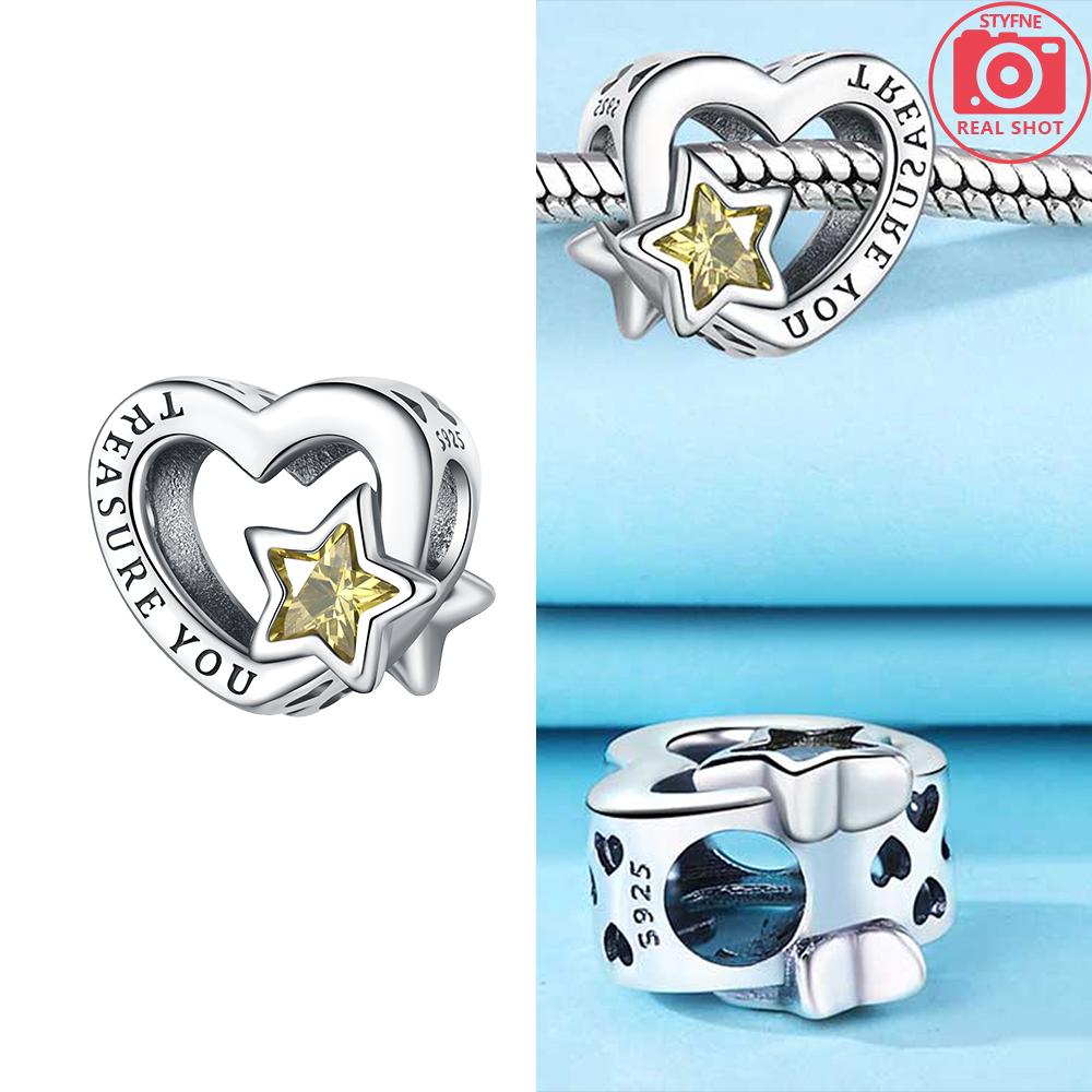 Pink Zircon Love copper Bead Charms Charm Bead Charms Compatible With Bracelets Women Jewellery Diy Anniversary Gift Delicate Accessories Bag Charm