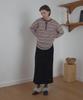Poeteuseoul Велюровая длинная юбка_Черная