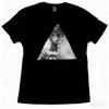 Dark Brown T-Shirt with Artistic Triangle Graphic of Child Smelling Flower Tycho DJ Electronic EDM Comfortable Wear Perfect