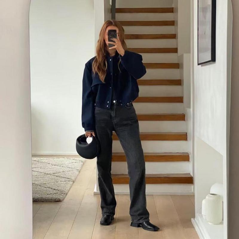 Женская куртка-бомбер, белое осенне-зимнее пальто на пуговицах, бейсбольные укороченные куртки-авиаторы для женщин, укороченная верхняя одежда с длинными рукавами