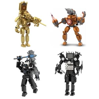 MOC Skibidi Туалет Человек Строительные Блоки Игрушки Титан Часы Человек Женский ТВ Личность Модель Наборы Украшений Игрушка «сделай сам» Для Детей Подарок
