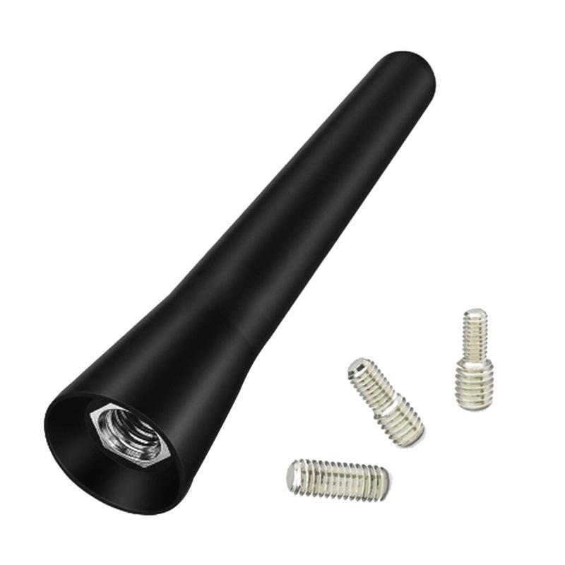 Universal Black 6.5cm Mini Car Antenna Mast with FM/AM and M4/M5/M6 Thread Adapter
