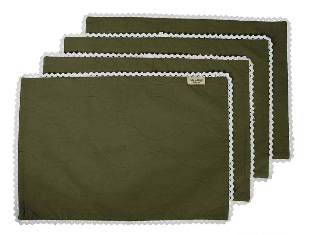 Vargottam Черный домашний декор хлопок гибкая двусторонняя ткань белые кружевные салфетки столовые коврики-набор из