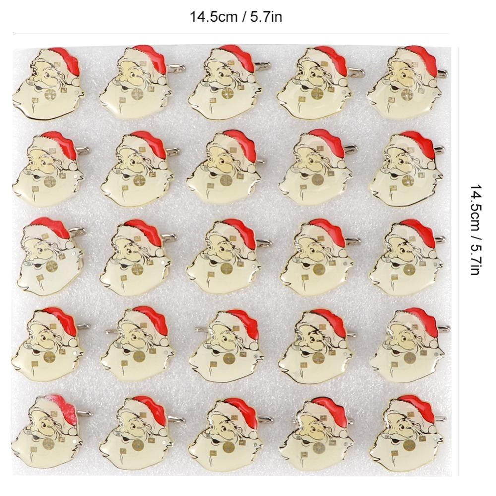 25pcs DIY Assembly LED Luminous Brooch Luminous Design Christmas Badge Pin Festive Events