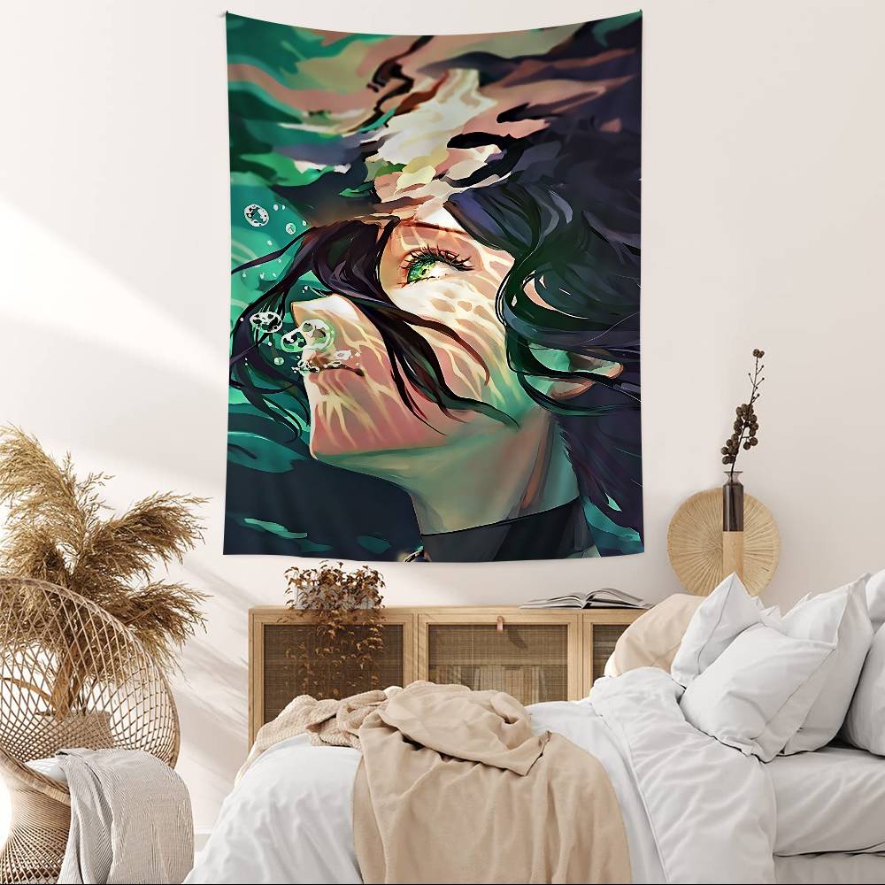 Anime Chainsaw Man Reze Arc Cartoon Tapestry Wall Hanging Decoration Household Home Decor