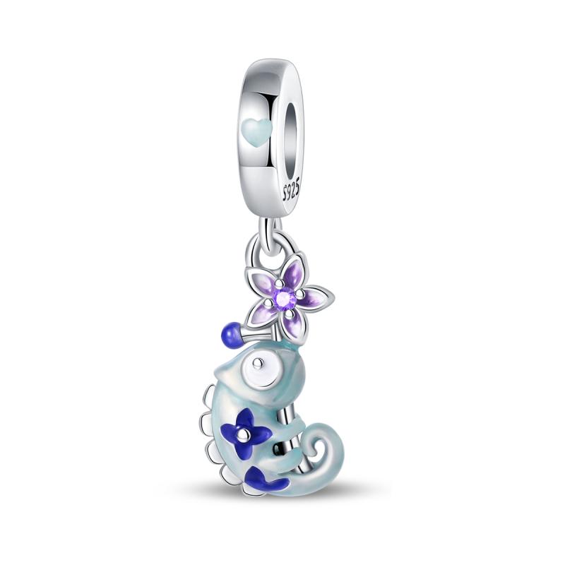 Glow in The Dark Firefly Charm Bead Fit Necklace Bracelet 925 Silver Chameleon Pendant Beads Women DIY Jewelry Making