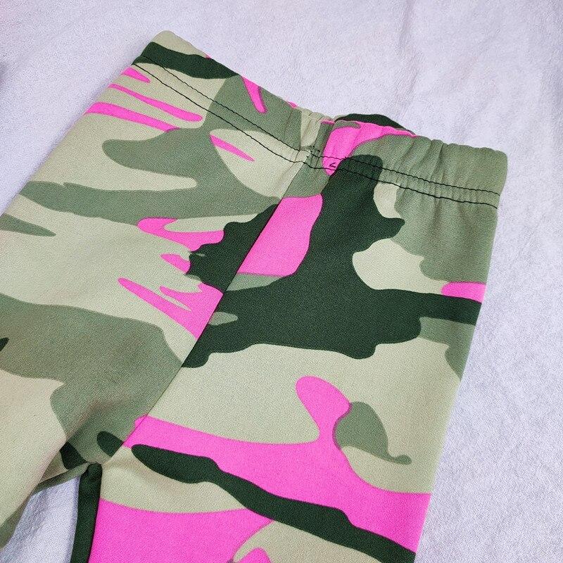 Детские леггинсы, тонкие флисовые штаны для маленьких девочек, детские камуфляжные штаны с цветочным принтом розового и красного цвета, брюки для девочек