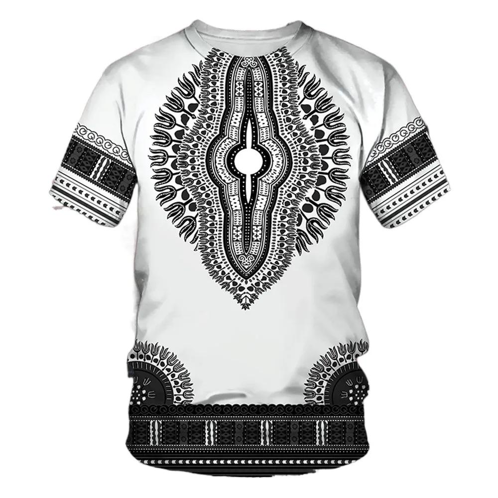 New Summer African Ethnic Style Pattern 3D Print T-Shirts Men Women Tshirt Short Sleeve Oversized Harajuku Tee Top Kid