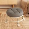 Low Roller Seat Rolling Stool Modern Sturdy PU Leather with Swivel Caster for Garage Porch