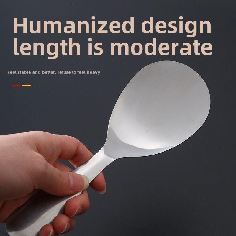 Large Stainless Steel Rice Spoon Thickened Non-stick Household Spoon