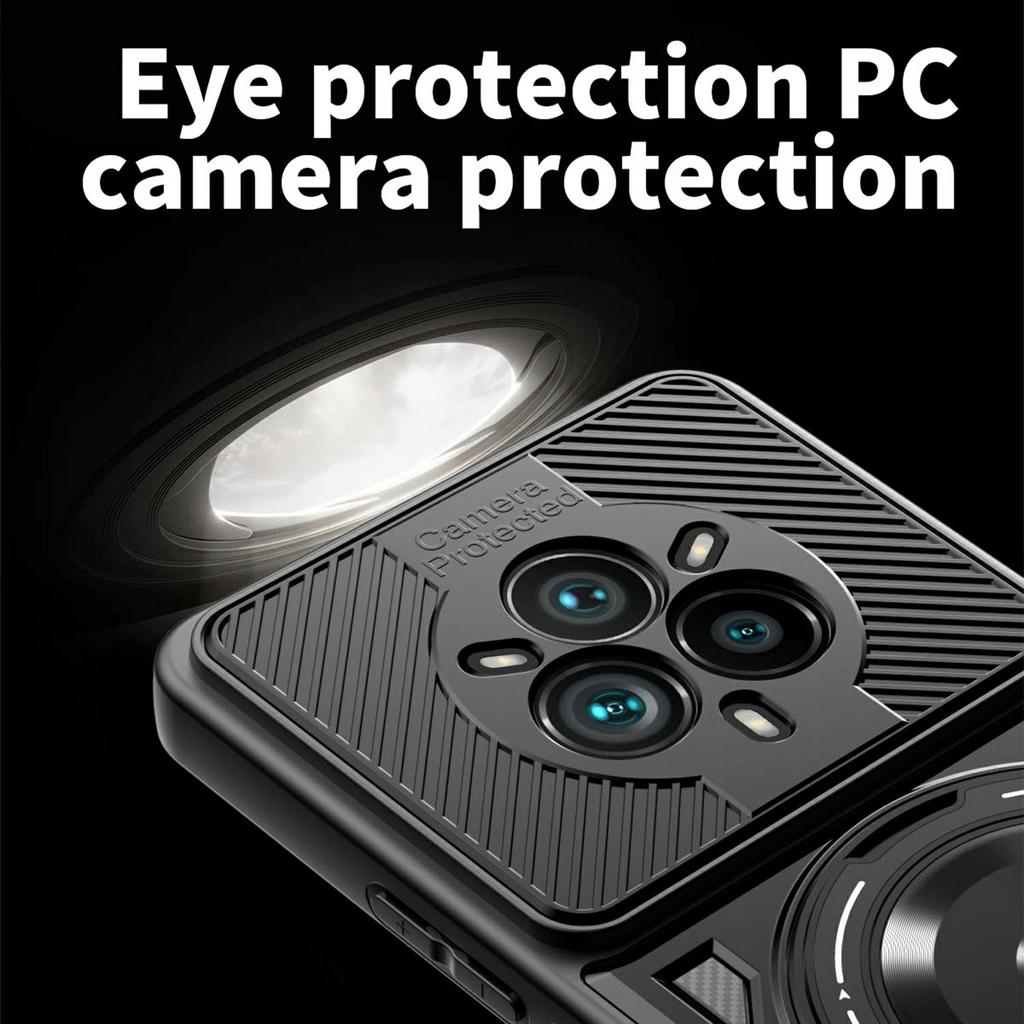 Для Realme 14 Pro+ 5G Магнитный чехол Вращающаяся подставка TPU+PC Чехол для телефона