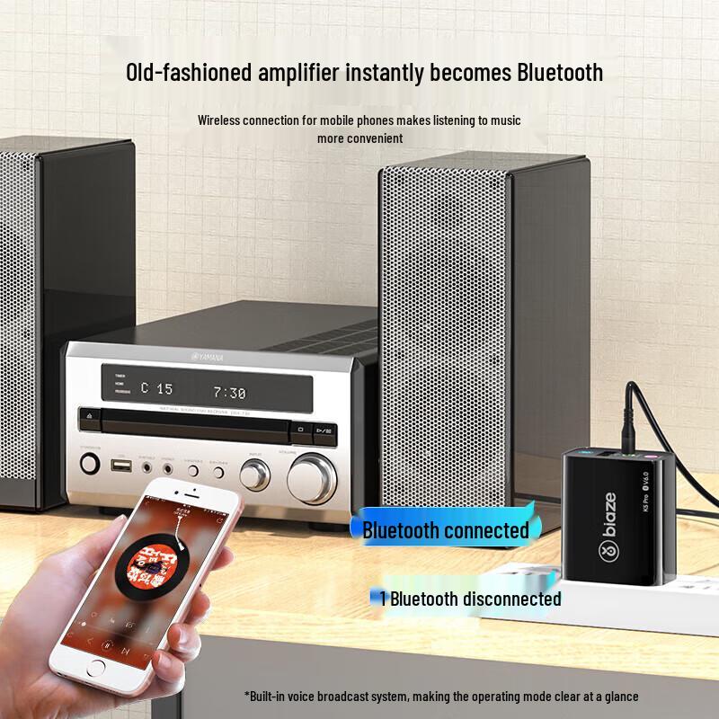 BIAZE Bluetooth 5.0 Audio Adapter (Receiver & Transmitter)