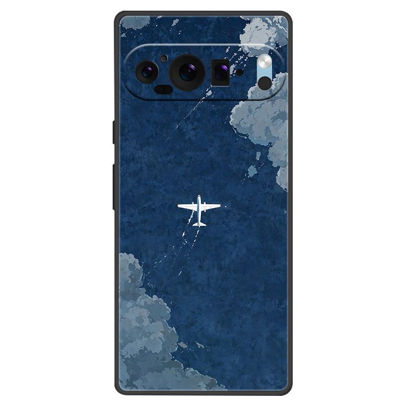 For Google Pixel 9 Pro XL Case Cool Painted Silicone TPU Soft Cover For Googe Pixel 9 9 Pro 8A Cases Black Protective Shells
