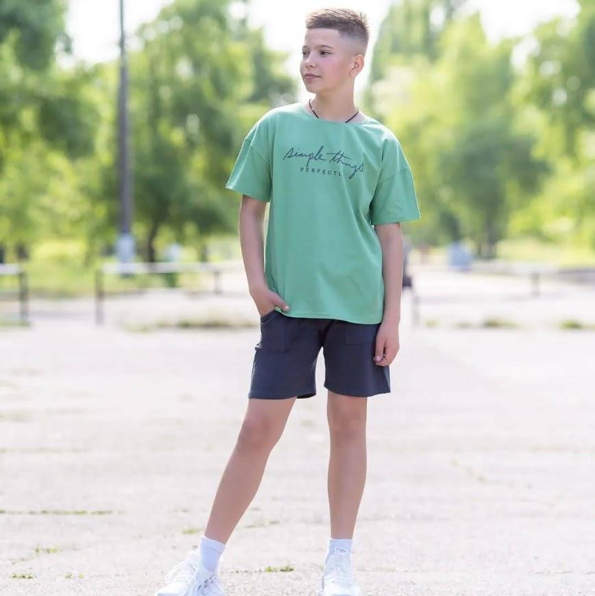 Teen Boys’ Summer Set – Stylish Printed Tee & Comfortable Shorts, Summer, 6379-057-33-1 HC… More