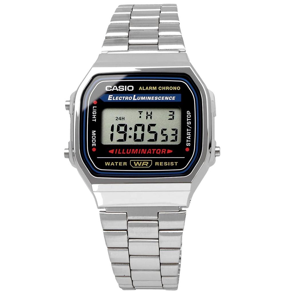 Casio Цифровые наручные часы, международная модель, стандартные, A168WA-1W, Мужские, Женские