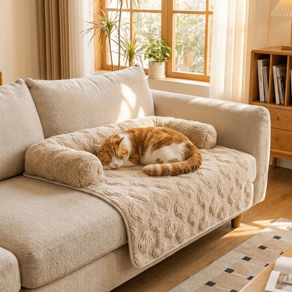 Thickened Pet Sofa Bed Self-heating Warm Pet Mattress Pet Sleep Pad Cat Bed Mat for Autumn Winter