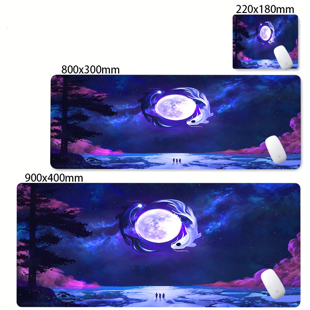 YinYang Koi Fish Mouse Pad Desk Mousepad Cute Hd Deskmst Extended Gaming Keyboard Mats Large 100x50cm Xxl Gamer Mousepads