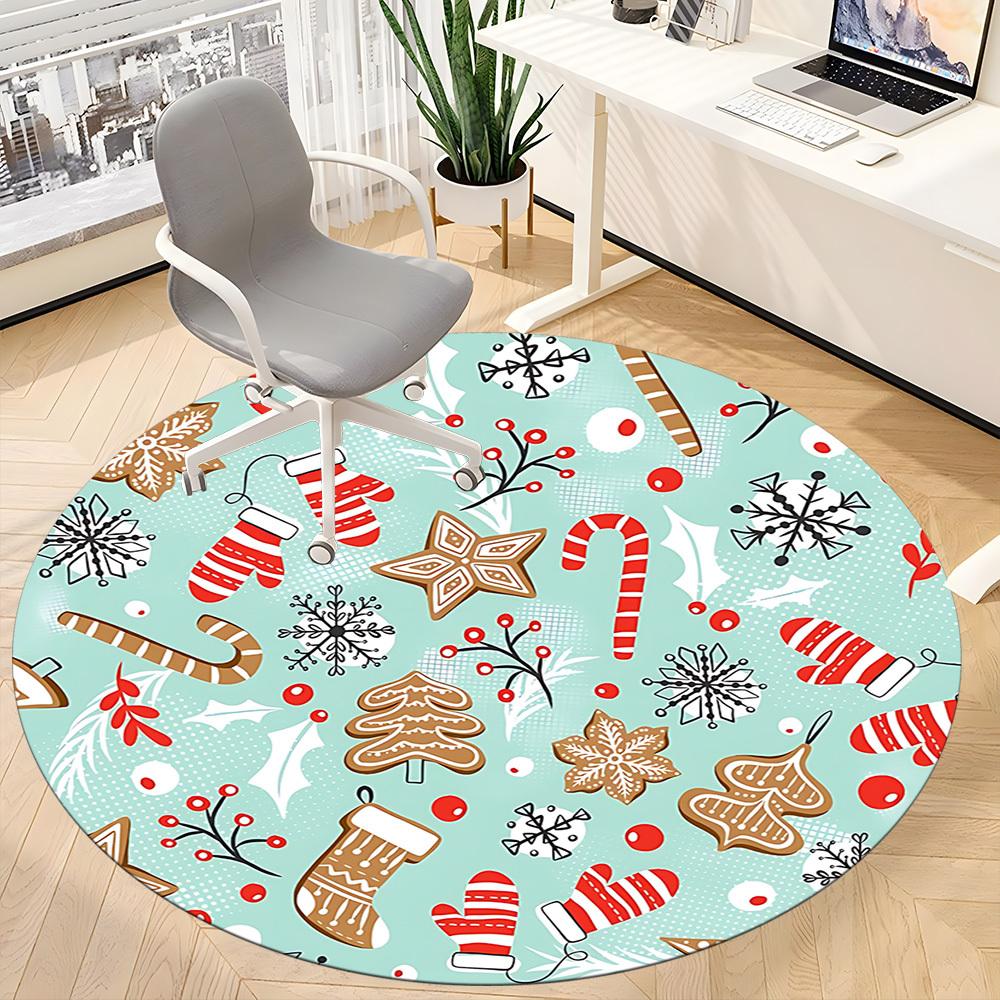 1pc Christmas Ornaments Chair Carpet for Office, Non-slip, Soft and Durable Office Rug for  Decoration, Perfect for Office yy251229157
