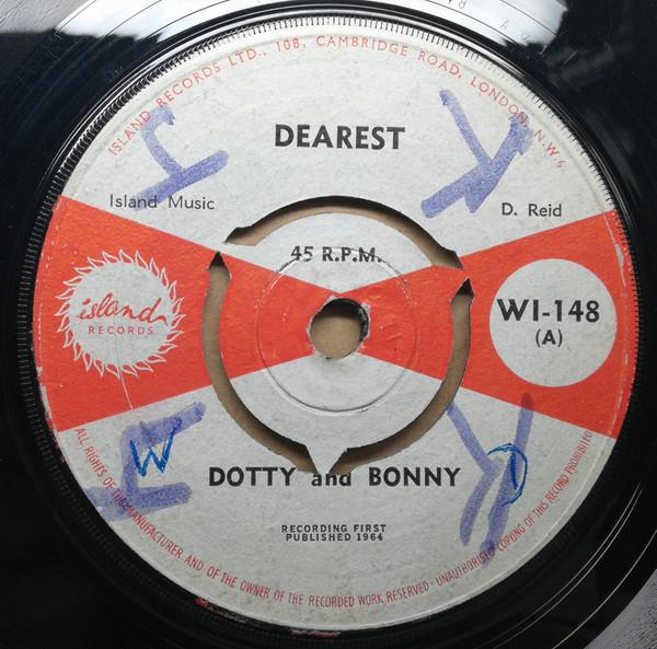 7-дюймовая пластинка DOTTY & BONNY - Dearest / Tears Are Falling WI148 Island Records 1964 Великобритания Регги, Ска и Даб Б/У