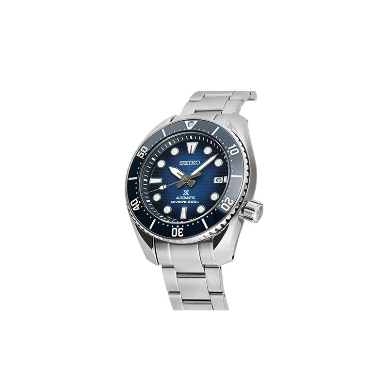 Seiko Серия Prospex модель сумо 200 метров водонепроницаемые умный свет энергия механический механизм Стальной ремешок мужские часы синий циферблат SPB321J1