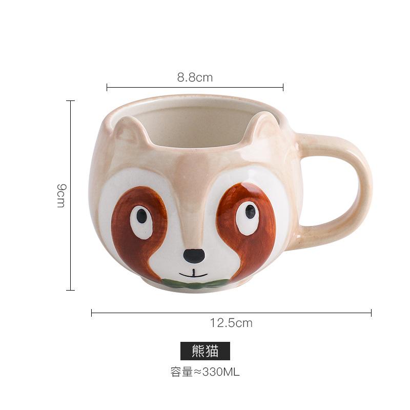 Мультяшная кружка для воды с животными, креативная керамическая кружка, офисная чашка для чая, послеобеденный чай, кофейная чашка, домашний набор для завтрака, праздничный подарок