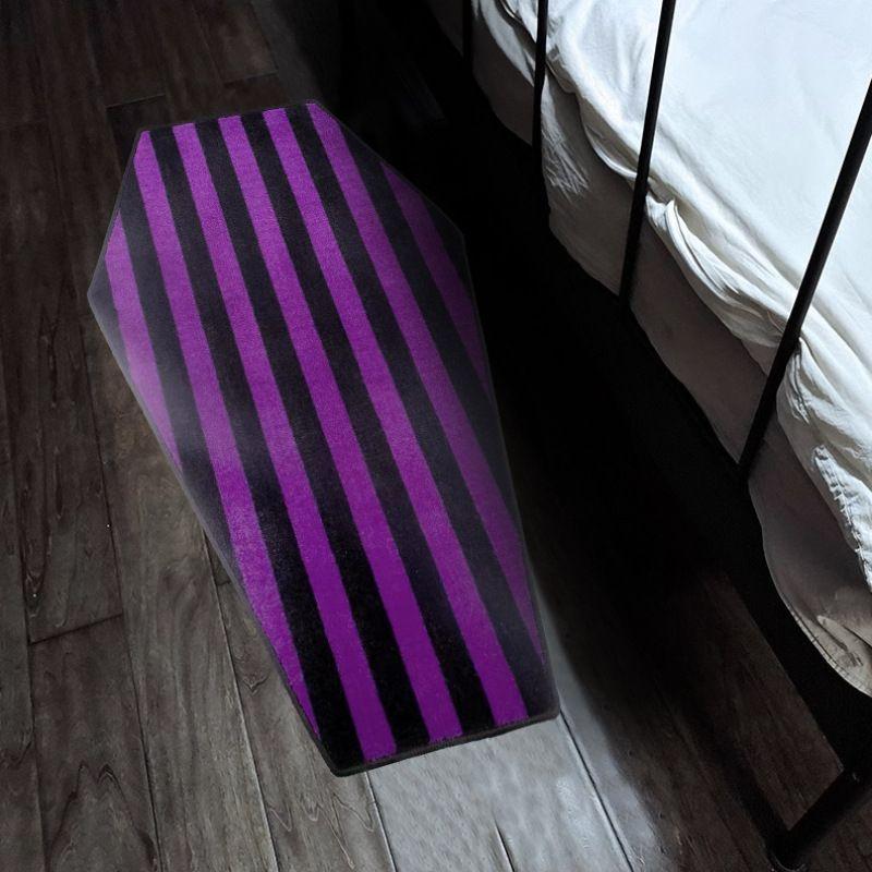 Gothic Coffin Area Rug Skull Butterfly Moon Non-Slip Floor Mat Spooky Halloween Alien Carpet Bedroom Home Decor