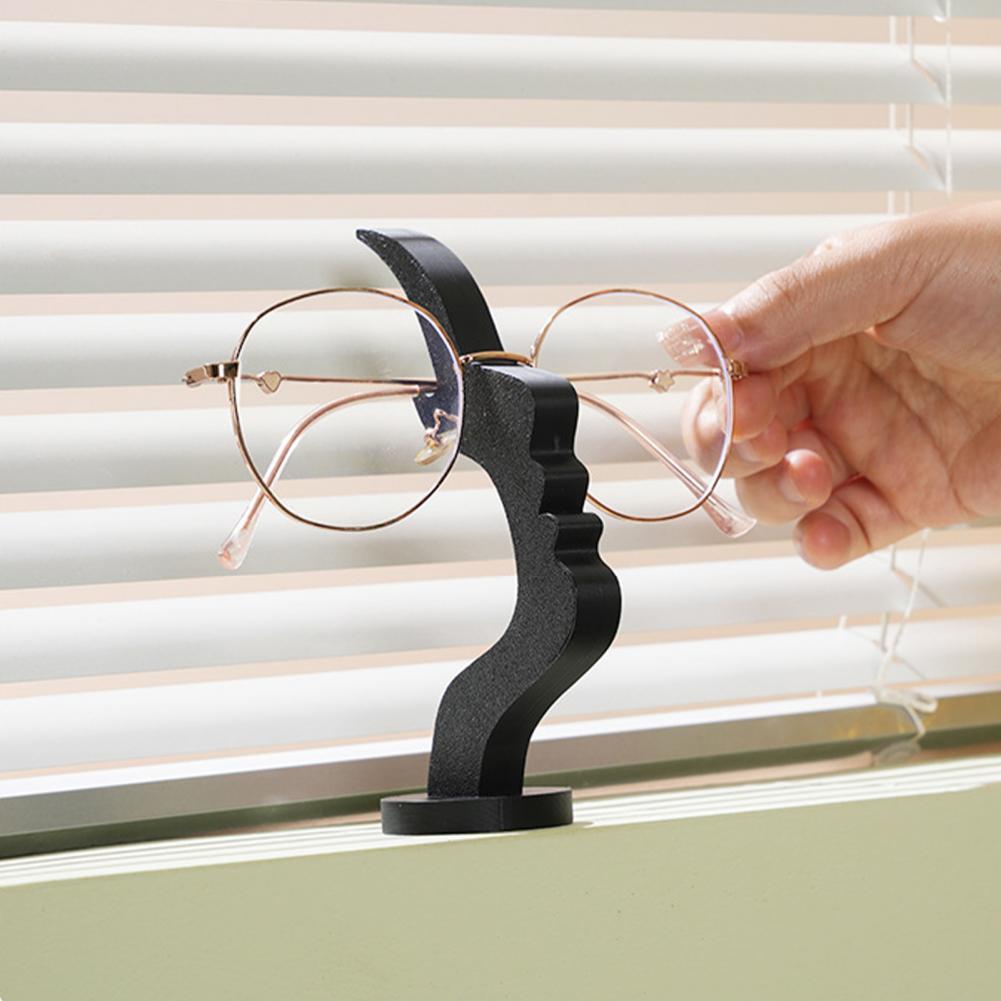14cm Face Shaped Glass Holder Abstract Side Face Sunglasses Display Rack 3D Printed Desktop Storage Organizer For Home Office