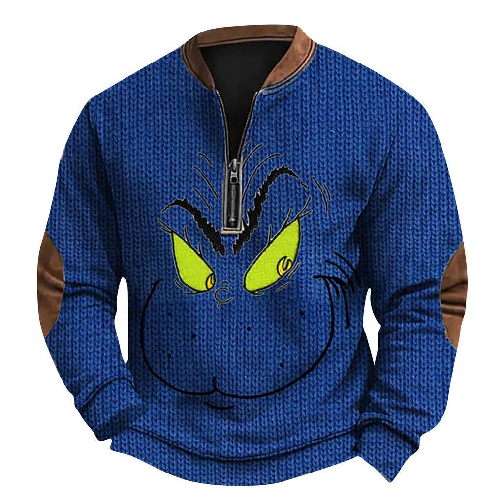 Мужская повседневная толстовка в стиле ретро с градиентным принтом