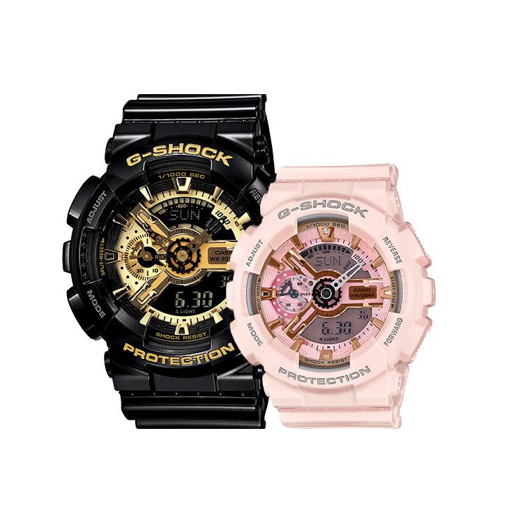 Casio Унисекс Серия Парных Наручных Часов Черные Часы GMA-S110MP-4A1PR&GA-110GB-1APR