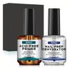 2-Piece Nail Dip Powder Set with Anti-Lifting Primer and Long-Lasting Strengthening Base Coat