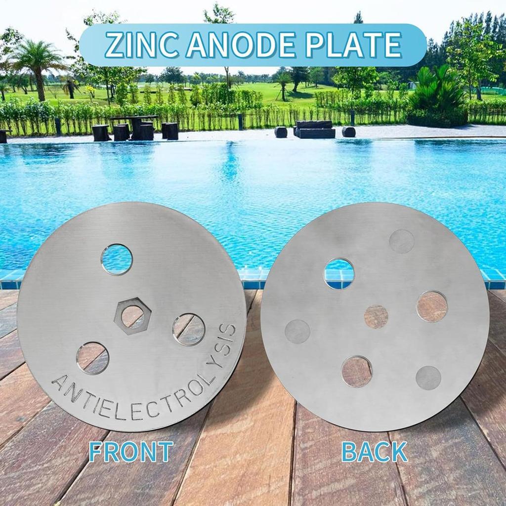 Skimmer Basket Weight Zinc Anode Plate Equipment Block Floater Filtration Cleaning Water Protection for Indoor Swimming Outdoor