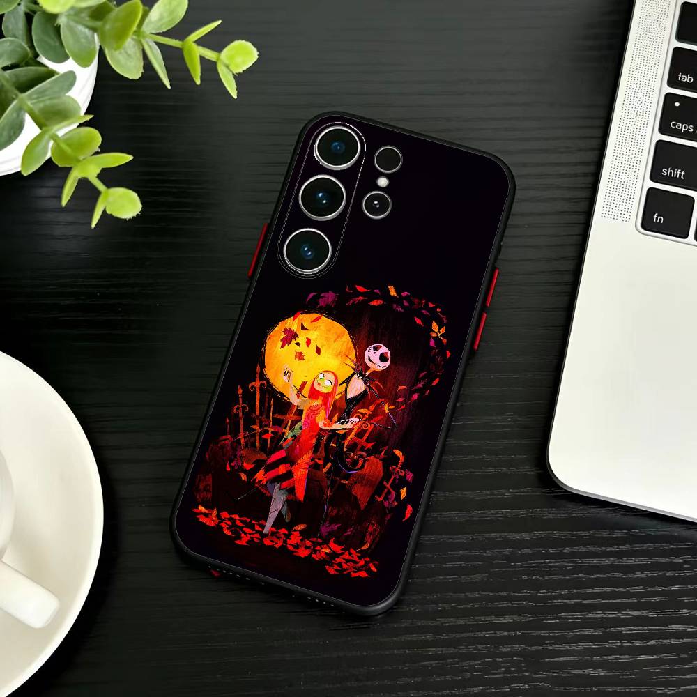 Чехол для телефона P-Nightmare Before Christmas для Samsung S26, S25, S24, S23, S22, S21, S20, Plus, Fe, Lite, Другие Черный Чехол