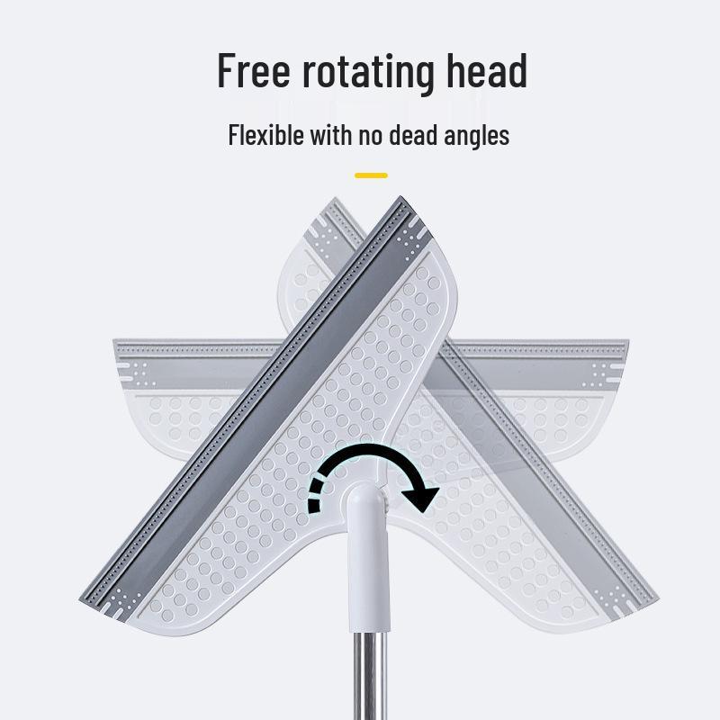 Черная волшебная метла: Скребок двойного назначения для сметания волос и воды с антипригарным покрытием с совком