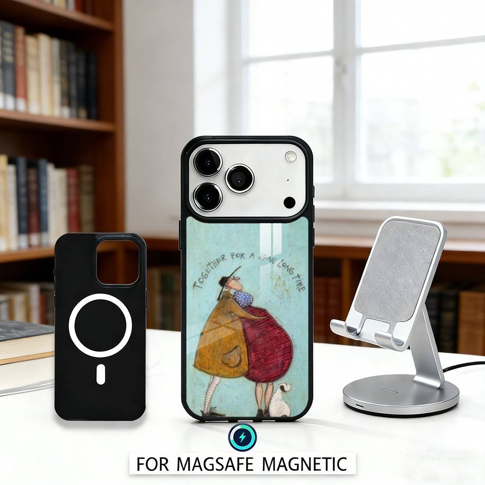 Кейс для телефона Tiny W-Warm Wit Stories S-Sam Toft Для iPhone17,16,15,14,13,12,Pro,Max,Магнитный Для Magsafe Беспроводной Зарядки
