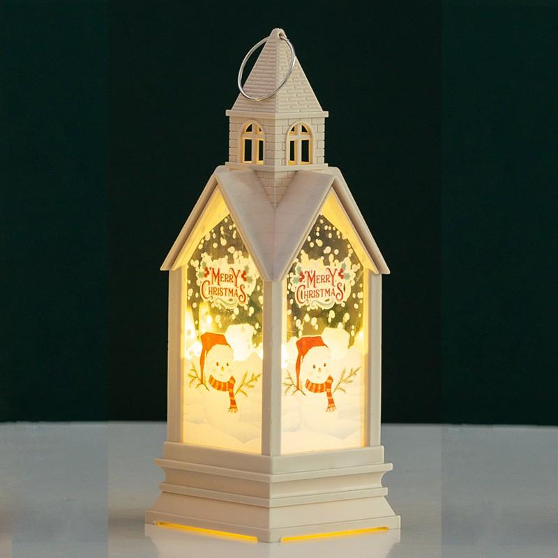 Christmas Tabletop LED Lamp Decorative Figurine Desk Home Office Holiday Display Tree Ornament