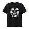 Тренажерный зал - моя терапия Футболка Мотивация к тренировкам Сильный разум Тяжелая атлетика Фитнес Идеально для энтузиастов винтаж Стирка